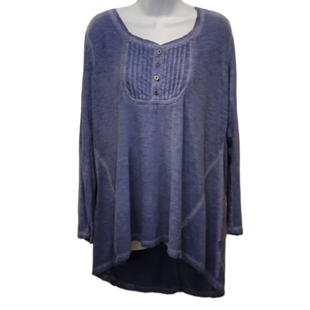 Route 66 Dusty Blue Tunic Pilgrim Top